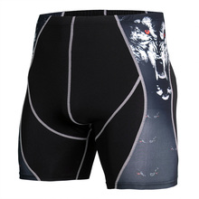 Novo shorts masculino com estampa 3d, short masculino de compressão com compressão, calça de moletom para ginástica e musculação 2024 - compre barato