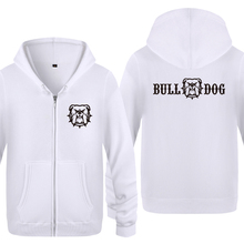 Толстовка BULLDOG Bulldogge мужская с мультяшным принтом, 2018, мужские флисовые кардиганы на молнии, толстовки с капюшоном 2024 - купить недорого