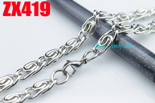 7mm big spiral chain stainless steel necklace man male women fashion jewelry 10pcs ZX419 2024 - buy cheap