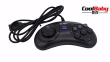 2018 novo 16 bit clássico com fio controlador de jogo para sega genesis 6 botão gamepad para sega mega drive jogo acessórios 2024 - compre barato