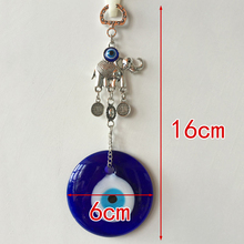 Lucky Charm Wall Hanging Turkish Elephant Blue Evil Eye Amulet Glass Charm 2024 - buy cheap