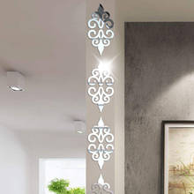 10 unids/set 3D DIY patrón geométrico de efecto espejo pegatina etiqueta de la pared de la superficie del espejo pegatinas de pared casa decoración de la pared 2024 - compra barato