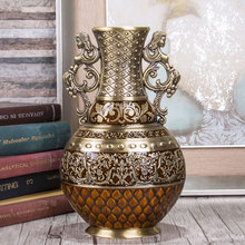 Europe H25CM bronze color vintage vase home decoration floor vase alloy metal flower vase for home decoration table vase 012A 2024 - buy cheap