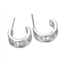 Free Shipping 925 Sterling Silver Earrings,Half Roman earrings,925 Sterling Silver Earrings wholesale jewelry E150 2024 - buy cheap