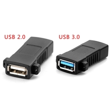 Conector estándar USB 2,0 3,0 hembra a hembra, adaptador de enchufe de montaje de Panel, 1 unidad 2024 - compra barato