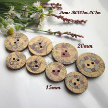 144pcs mixed 20mm & 15mm  Ocean series wood buttons for decorative anchor ocean pattern buttons for craft scrapbooking 2024 - buy cheap