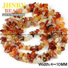 JHNBY Red carnelian Irregular Gravel stone beads Natural stone 86cm long Chips beads Jewelry accessories bracelet making DIY 2024 - buy cheap