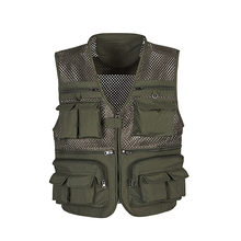Men's Tactical Vest Mesh Multi Pockets Fishing Vests Hunting Clothes Climbing Horse Riding Military Sleeveless Waistcoat Jacket 2024 - buy cheap