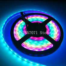 Faixa de led ws2811 5050 rgb, 1m/5m, pcb branco de 12v, 2811, fita de led digital endereçável 2024 - compre barato