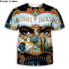 Camiseta estampa de michael jackson unissex 3d, camiseta e shorts com estampa de michael jackson roupas engraçadas estilo hip hop, cantor, novo, 2019 2024 - compre barato