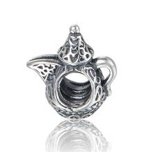 925-sterling-silver Charms Antique Breloque Vintage sterling Silver jewelry Coffee Pot beads Fits Pandora Bracelet Diy Jewelry 2024 - buy cheap