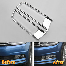Car Front Fog Light Lamp Cover Trim Styling Chrome ABS Car Accessories For Volkswagen VW Touran 2016 2017 2Pcs 2024 - buy cheap