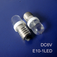 High quality 6V car led E10 bulbs,led e10 warning lights E10 6.3V E10 led indicating lamp,e10 lights led free shipping 20pcs/lot 2024 - buy cheap