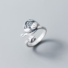 Модные 2018 Для женщин ювелирные изделия S925 серебро Личность цветок Винтаж Регулируемый специальный дизайн кольца свадебное кольцо на палец подарок 2024 - купить недорого