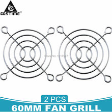 2 Pieces LOT 6cm Fan PC Case Net Chrome Plated Protector Finger Guard Grill 60MM for 60x60mm Cooler 2024 - buy cheap