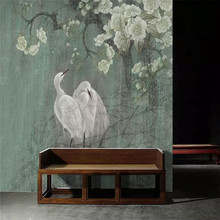 Flores y pájaros pintados a mano retro estilo chino de alto grado de pared fabricantes de telas papel tapiz al por mayor mural Pared de fotos 2024 - compra barato