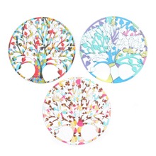 DoreenBeads-Cuentas de árbol de la vida Multicolor para niños, abalorios de 5,5 cm de diámetro, 5 uds. 2024 - compra barato