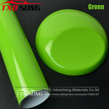10/20/30/40/50/60x152CM Apple Green glossy vinyl wrap film Car styling Glossy Vinyl sticker with free bubbles by free shipping 2024 - buy cheap