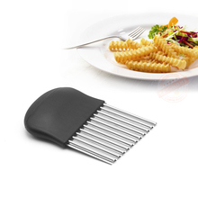 Wavy Crinkle Cutting Tool, Salad Chopping Knife and Vegetable French Fry Slicer, Steel Knives for kitchen tools 2024 - buy cheap