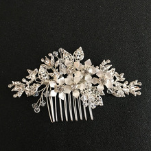 SLBRIDAL-peineta para el pelo para dama de honor, accesorio para el cabello con diamantes de imitación de cristal, perlas, flores, joyería de boda 2024 - compra barato