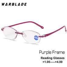 WarBLade Metade Armação de Metal óculos de Leitura Óculos de Lentes Eyewear Femal das Mulheres + 0.5 + 0.75 + 1.0 + 1.5 + 2.0 + 2.5 + 3.0 + 3.5 + 4.0 2024 - compre barato
