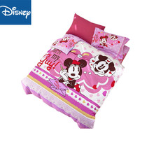 Mickey and minnie mouse bedding set for children bedroom decoration twin size comforter covers full bedspread bed sheet 4pcs new 2024 - buy cheap