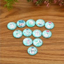 60pcs/lot Mixed Round Flatback Snowman Photo Glass Cabochon 8mm--35mm Accessories Fit For DIY Jewerly 2024 - buy cheap