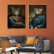 Póster Retro nórdico de gato Cardenal, lienzo de pintura de animales, cuadros artísticos de pared Foir, sala de estar, decoración moderna para el hogar, sin marco 2024 - compra barato