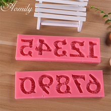 Aomily 0-9 Thread 3D Number Fondant Silicone Mold Candle Sugar Craft Tool Chocolate Cake Mould Kitchen DIY Baking Decorating 2024 - buy cheap