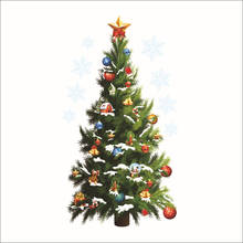 Виниловые наклейки «елка» на новый год, Рождество, Наклейки на стены, стекло, домашний декор, Креативные 3D наклейки для дома декоративные обои 2024 - купить недорого