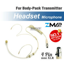 Headworn Headset Professional Condenser Microphone Mini 4 Pin XLR TA4F Connector Mic for Shure Wireless Body-Pack Transmitter 2024 - buy cheap