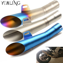 Universal Moto Motorcycle GP Escape Motorcross Scooter Exhaust Pipe Muffler FOR Z750 R1 R3 MT03 FZ1 Ninja ER6N R6 2004-2017 2024 - buy cheap