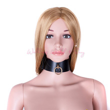 47cm Soft Pu Leather Sex Collar Bondage Adjustable Neck Collar With Lock Fetish Slave Collar Adult Game Sex Toys For Couples 2024 - buy cheap