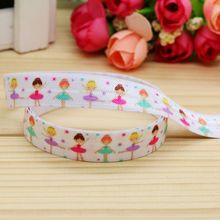 5/8'' Free shipping Fold Elastic FOE ballet printed headband headwear hairband diy decoration wholesale OEM P5110 2024 - buy cheap