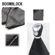 BOOMBLOCK-Tapa de carbono de cuero genuino para coche, cambio de marchas para Mercedes W204, W210, AMG, Benz, Bmw E36, E90, E60, Fiat 500, Volvo S80 2024 - compra barato