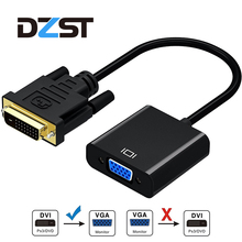 DZLST преобразователь DVI в VGA HD 1080P DVI папа 24 + 1 Pin в VGA мама видеокабели для HDTV PS3 PS4 ПК Дисплей адаптер DVI в VGA 2024 - купить недорого
