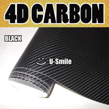 PRO Grade Black Gloss 4D Carbon Fiber Vinyl Film Air Free Bubble For Car  Motorcycle Jetski Boat Size:1.52M x 30M 2024 - buy cheap