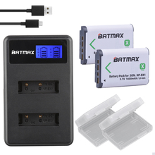 Batmax 2Pc NP-BX1 NP BX1 battery +LCD Dual Charger For Sony ZV-1 Log  HDR-AS200v AS20 AS100V DSC-RX100 X1000V WX350 2024 - buy cheap