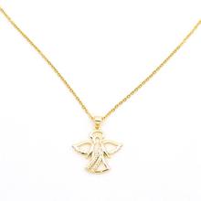 Doreen Box Stainless Steel & Copper Necklace Golden Angel Hollow Creative Fashion Jewelry For Women 45cm(17 6/8") long, 1 Piece 2024 - buy cheap