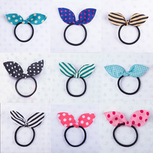 10PCS/lot New Fashion Girls Headwear Bow Dot Elastic Hair Bands Rabbit  Ears Hair Accessories Baby Hairbands Children Hair Ropes 2024 - buy cheap