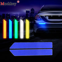 Автомобильная Защитная пленка для заднего бампера, цветная Светоотражающая защитная лента, предупреждающая видимость 2024 - купить недорого