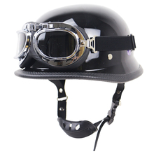 German Helmet with Glasses M35 style motorcycle helmet DOT approved open face helmet vintage bike gears 2024 - buy cheap