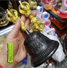 Wholesale Buddhist articles # Practice of Tantric ritual #Large Tibetan Nepal Gold gilding Jin Gangchu Vajra buddha vajra bell 2024 - buy cheap