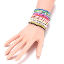 10 pçs combinação pulseira colorida elasticity pingente elástico colorido pulseira da moda para mulher atacado 2024 - compre barato