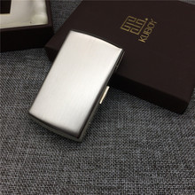 Japan style KC7-01 stainless steel wire drawing processing male portable small cigarette case cigarette 12 cigarette storage box 2024 - buy cheap
