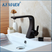 KEMAIDI Bathroom Sink Faucets Oil Rubbed Black Newly Art Contemporary Bathroom Faucet Basin Faucet Brass Mixer Tap Deck Mounted 2024 - buy cheap