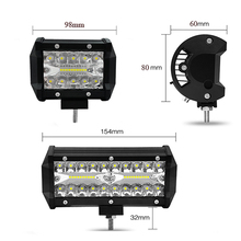 60w 120w 180w 240w 300w Car led light 6000k auxiliary lamp automobiles work lights headlamp 12v  driving light roof Strip Light 2024 - buy cheap