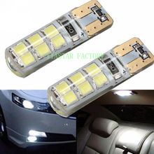 Yiastar-bombilla LED de silicona para coche, 50X, alta calidad, 194 W5W 12SMD T10 12 LED SMD 2835, lámpara de bombilla 2024 - compra barato