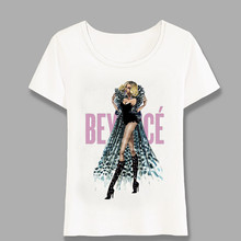 Camiseta con estampado de Beyonce para mujer, remera informal para mujer, camisetas divertidas para mujer, ropa Harajuku 2024 - compra barato