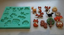 PRZY-moldes de silicona de animales del bosque, herramientas de decoración de pasteles, fondant, bricolaje, 3d, hecho a mano 2024 - compra barato